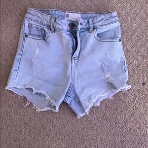 High rise size 10 RSQ denim shorts light wash!